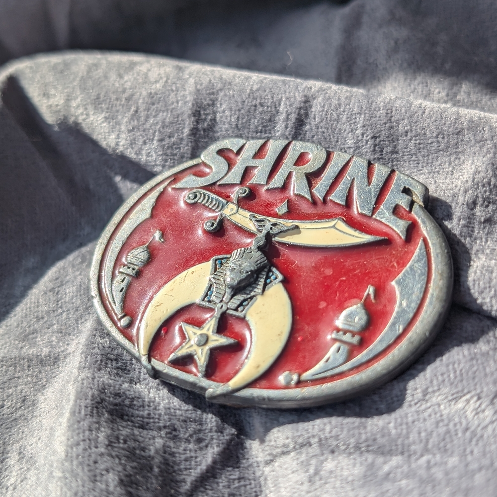 Red and Silver Shrine Pin